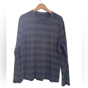 Lululemon Men’s Pacific Run Long Sleeve stripe shirt